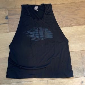 Burn Boot Camp Muscle Crop Black Tank | Size S